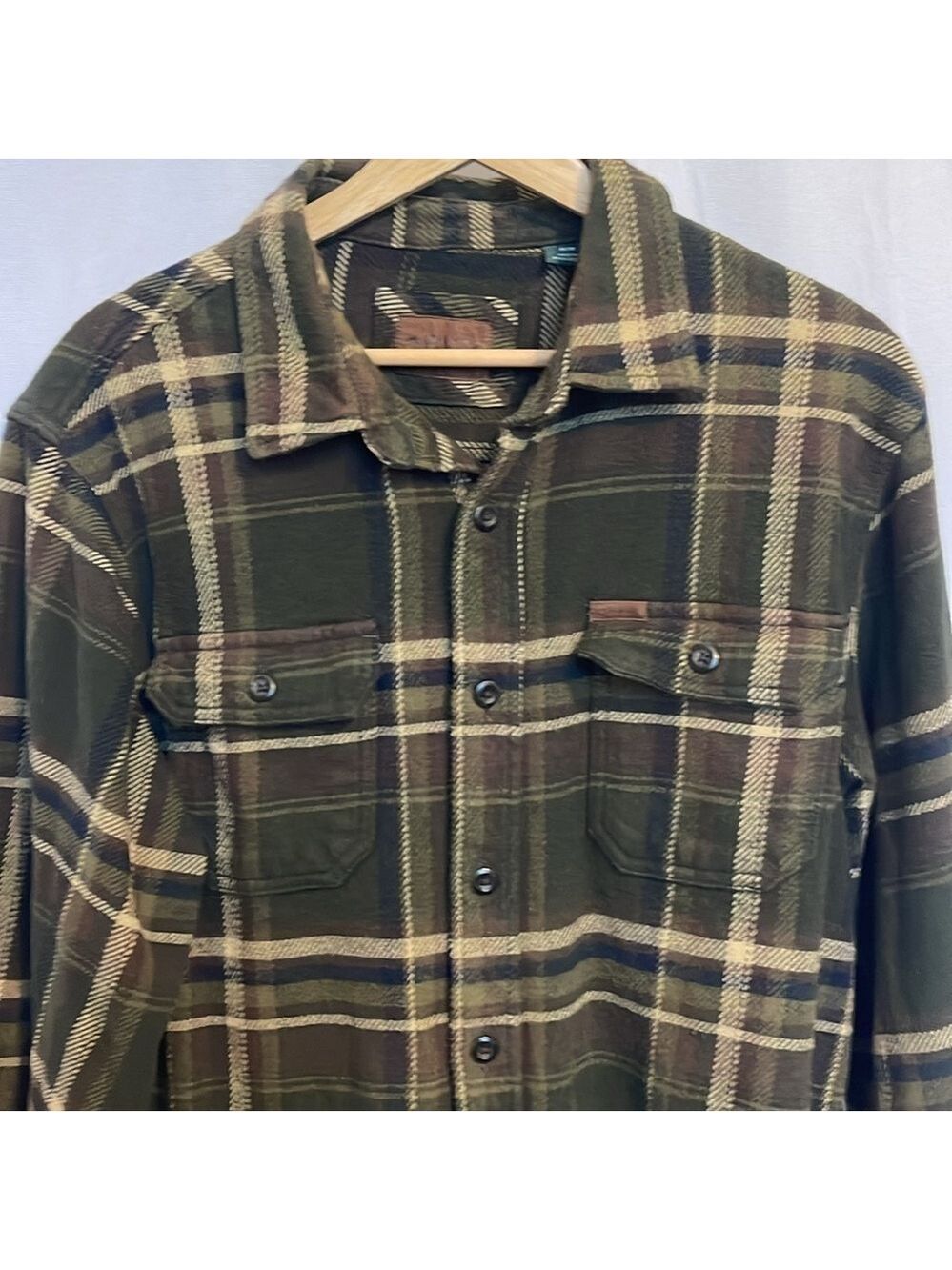 Orvis Men's Big Bear Heavyweight Double Brushed Flannel Button Down Shirt Size M - Picture 3 of 13
